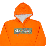 CHAMPION Mens Orange Hoodie M