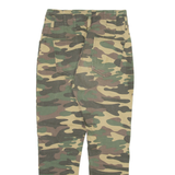 BERSHKA Camo Womens Trousers Grey Slim Skinny W26 L25