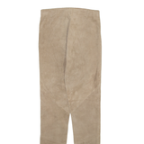 YOUNG POETS SOCIETY Womens Leather Trousers Beige Slim Skinny W24 L28