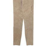 YOUNG POETS SOCIETY Womens Leather Trousers Beige Slim Skinny W24 L28