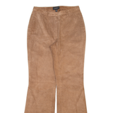 DINO'Z Womens Leather Trousers Brown Regular Bootcut W28 L33
