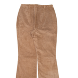 DINO'Z Womens Leather Trousers Brown Regular Bootcut W28 L33