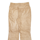 Womens Leather Trousers Beige Regular Bootcut W28 L28