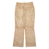 Womens Leather Trousers Beige Regular Bootcut W28 L28
