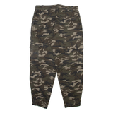 AMISU Camo Cargo Womens Trousers Green Relaxed Tapered W30 L26