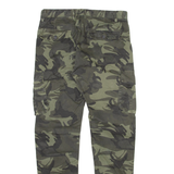 H&H Mens Trousers Green Relaxed Tapered W30 L30