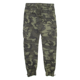 H&H Mens Trousers Green Relaxed Tapered W30 L30