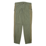 WORK NOT WORK Mens Trousers Green Regular Tapered W32 L31