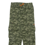Camo Cargo Mens Trousers Green Regular Straight W28 L28