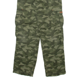 Camo Cargo Mens Trousers Green Regular Straight W28 L28