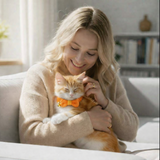Anypet Large Orange Cat Collar with Safety Buckle, Bell & Durable Adjustable Strap – Stylish Comfortable Pet Accessory for Cats