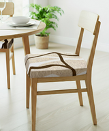 Anyseat Brown White and Beige Print Chair Cover – Stretch Washable Removable Seat Cover for Dining & Kitchen