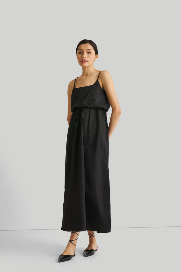 Strappy Maxi Dress in Black
