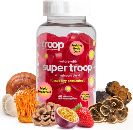 Super Troop - 6 Mushroom Blend Energy/ Immunity Gummies