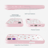 Clear Summer Berries iPhone 17 Case With Petal Pink Ridge (MagSafe included)