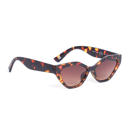 Retro Angular Cat Eye in Dark Matte Tortoiseshell