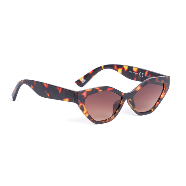 Retro Angular Cat Eye in Dark Matte Tortoiseshell