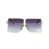 Retro Oversized Flatbrow Visors in Green