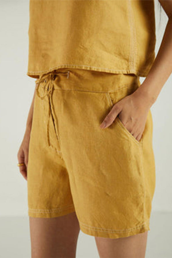 Sunkissed Saltwater Shorts in Mustard