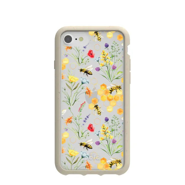 Clear Sweet Bees iPhone 6/6s/7/8/SE Case With London Fog Ridge