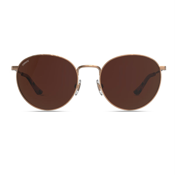 Santorini Rounds Sunglasses in Rose Gold