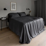 Slate | Sateen + Duvet Cover Made with 100% Organic Bamboo #Color_slate