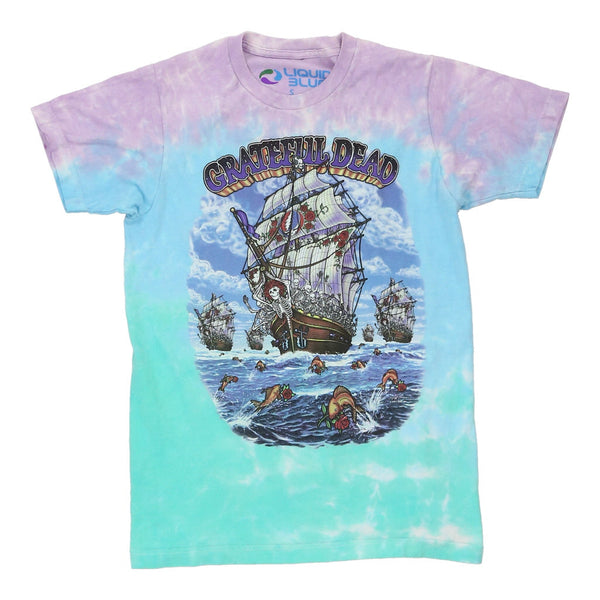 Grateful Dead Liquid Blue Band T-Shirt - Small Blue Cotton