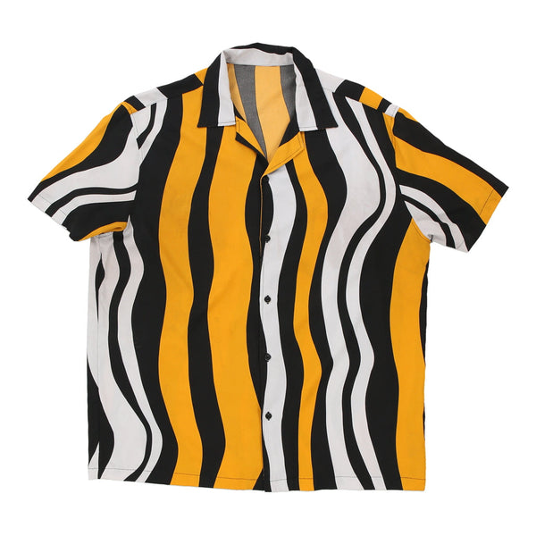 Vintage block colour Unbranded Patterned Shirt - mens large