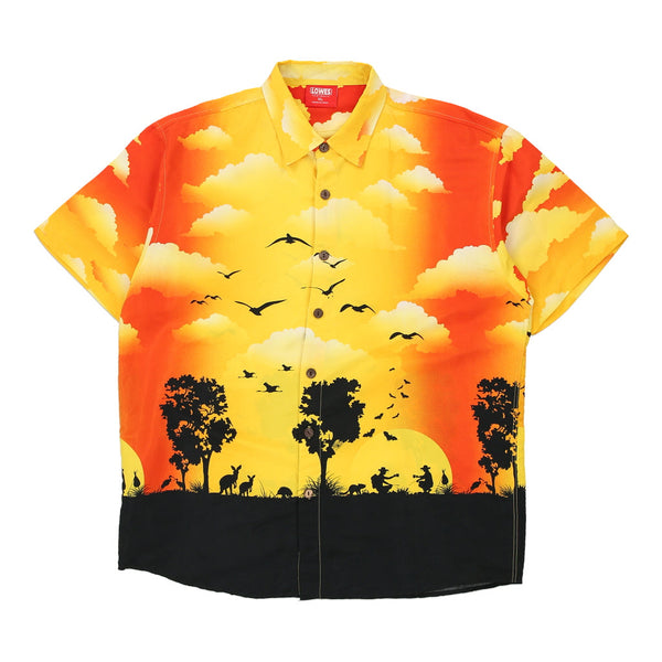 Vintage orange Lowes Patterned Shirt - mens x-large