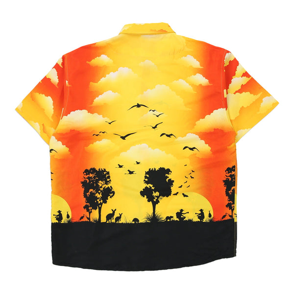 Vintage orange Lowes Patterned Shirt - mens x-large