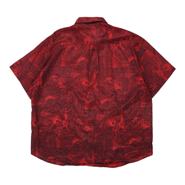 Vintage red Unbranded Patterned Shirt - mens large