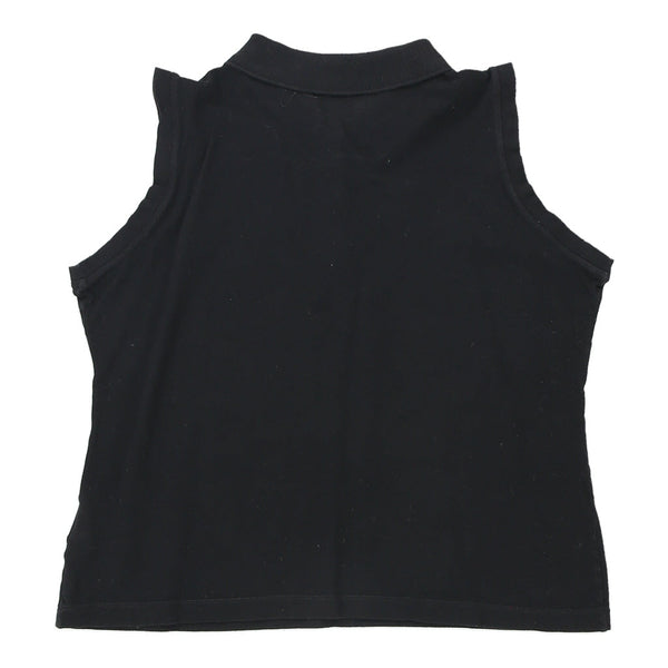 Vintage black Sergio Tacchini Polo Shirt - womens large