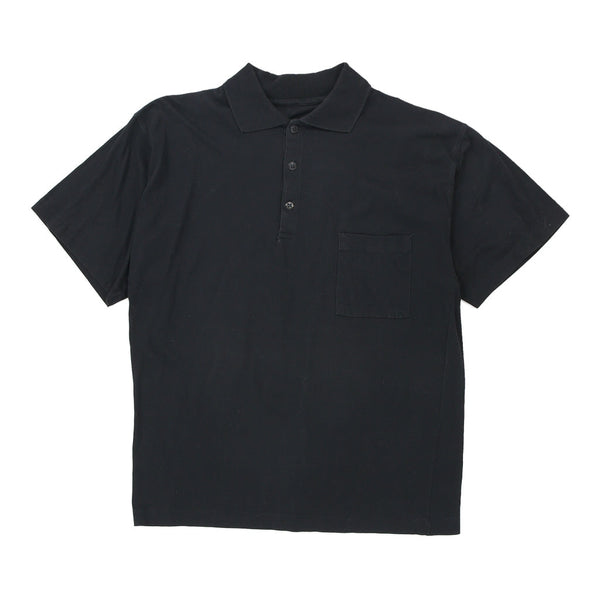 Vintage black Unbranded Polo Shirt - mens medium