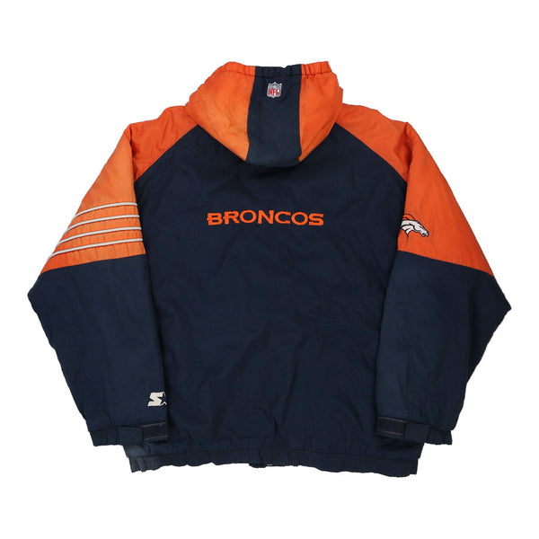 Vintage navy Denver Broncos Starter Jacket - mens x-large