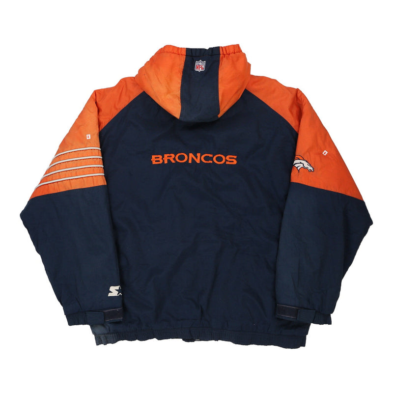 Vintage navy Denver Broncos Starter Jacket - mens x-large