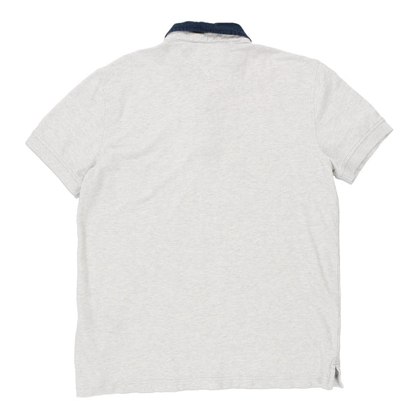 Vintage grey Custom Fit Tommy Hilfiger Polo Shirt - mens large
