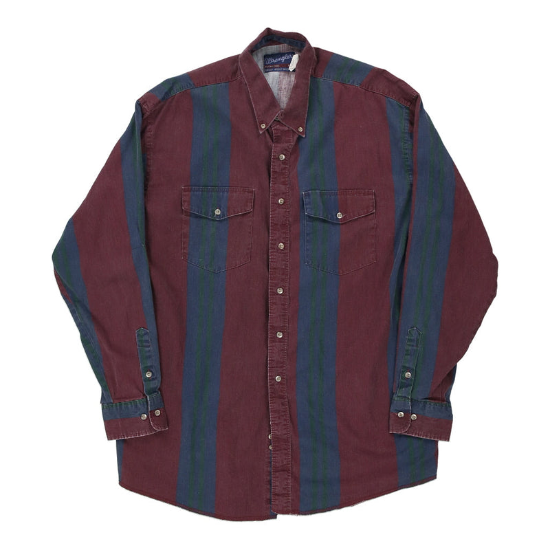 Vintage block colour Wrangler Shirt - mens x-large