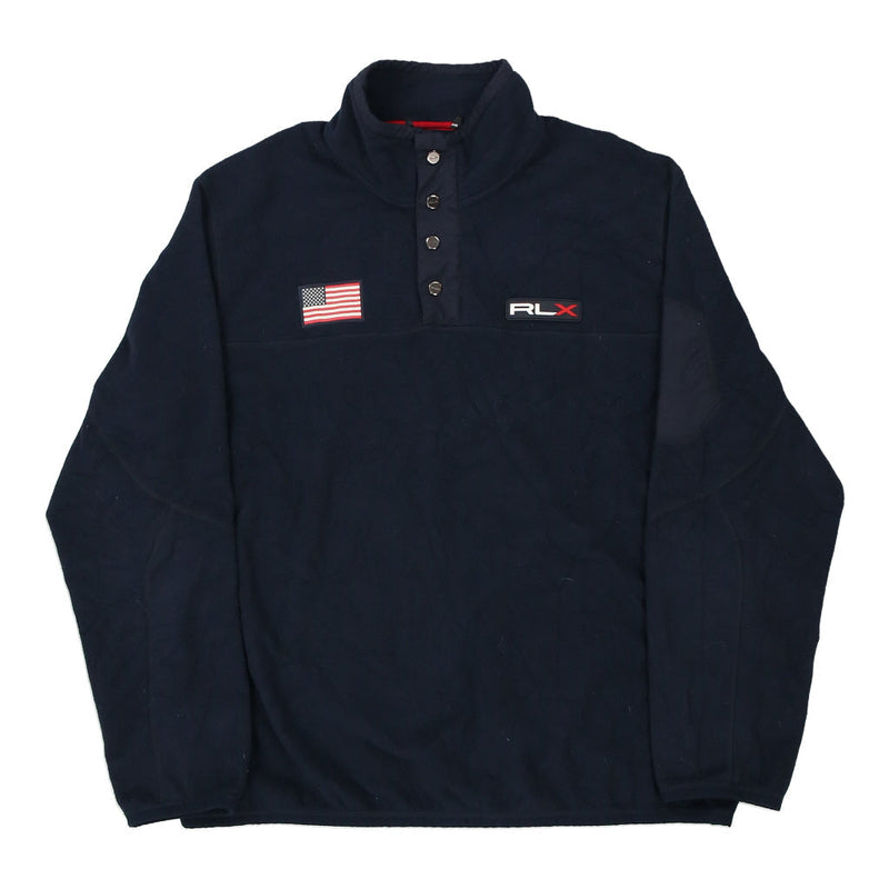 Vintage navy Ralph Lauren Fleece - mens x-large