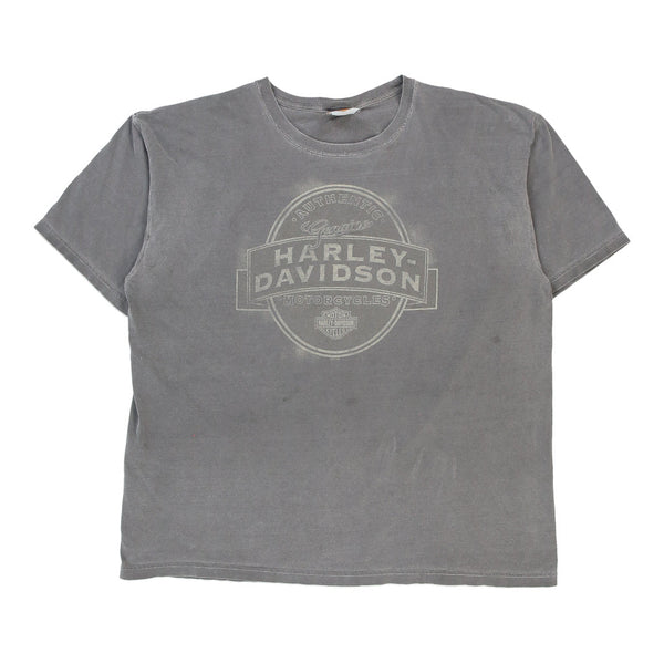 Vintage grey Bootleg Harley Davidson T-Shirt - mens xx-large