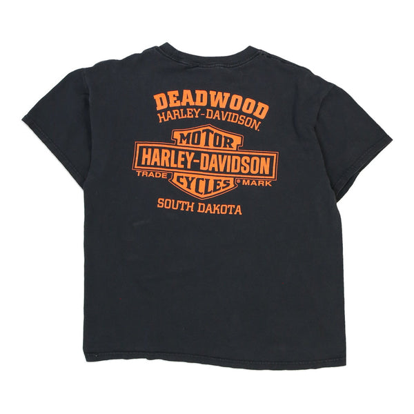 Vintage black South Dakota Harley Davidson T-Shirt - mens medium