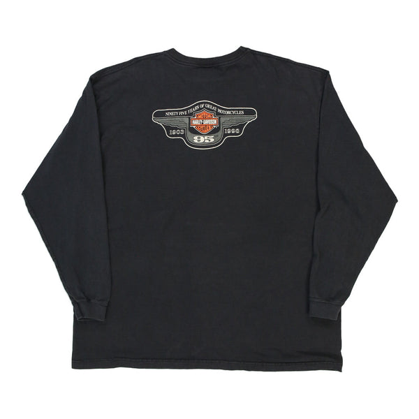 Vintage black 95th Anniversary Harley Davidson Long Sleeve T-Shirt - mens xxx-large