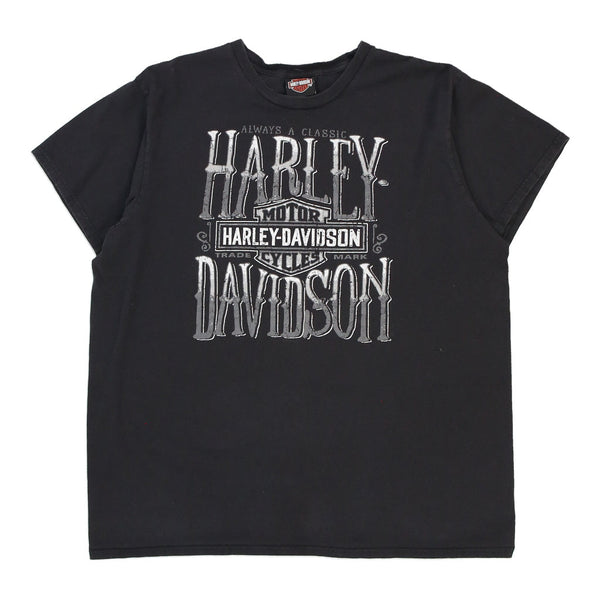 Vintage black Colombus, Ohio Harley Davidson T-Shirt - mens x-large