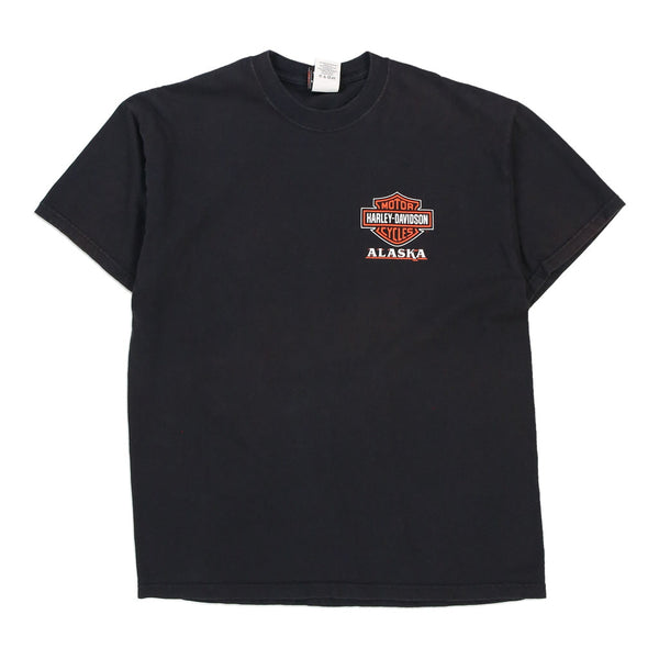Vintage black Fairbanks, Alasks Harley Davidson T-Shirt - mens large