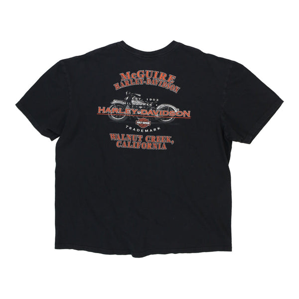 Vintage black Walnut Creek, California Harley Davidson T-Shirt - mens xx-large