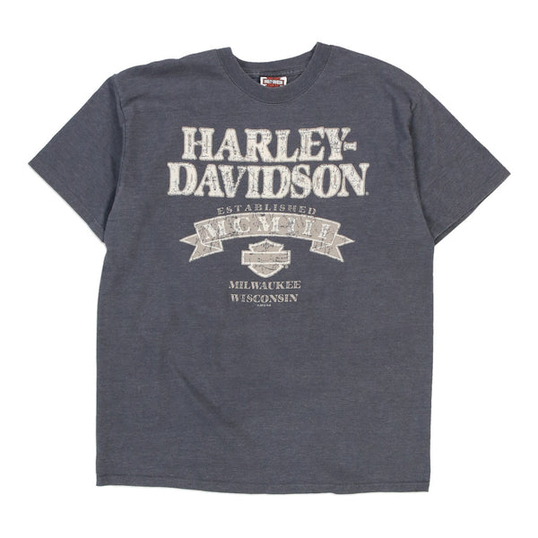 Vintage grey Las Vegas, Nevada Harley Davidson T-Shirt - mens large