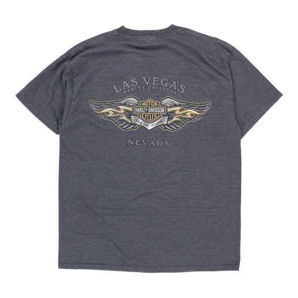Vintage grey Las Vegas, Nevada Harley Davidson T-Shirt - mens large