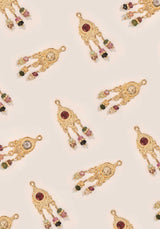 Necklace Padma Chain Col Grenat