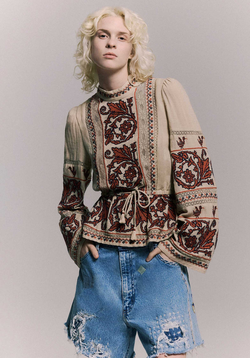 Blouse Ss24-082 Taupe