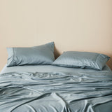 Sea | Signature Sateen Sheet Set Made with 100% Bamboo Lyocell #Color_sea