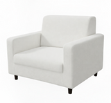 Anyseat 1-Seater Sofa Cover – Plain White Style Slipcover for Living Room Chair Protection